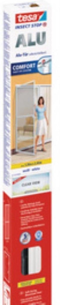 tesa ALU COMFORT Vliegenhor voor deur (b x h) 1000 mm x 2200 mm Wit 1 stuk(s)