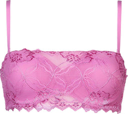 After Eden Strapless bh - Bandeau beha - Voorgevormd met kanten band - Lila