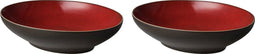 Palmer Bord diep Lava 23 cm Bruin Rood Stoneware 2 stuks