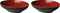 Palmer Bord diep Lava 23 cm Bruin Rood Stoneware 2 stuks