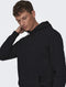 ONLY & SONS ONSCERES - Hoodie - Trekkoord capuchon 2 steekzakken - Zwart