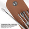 AdroitGoods Oorsmeer Verwijderaar Set - 6 Delig - Oorreiniger - Oren Schoonmaken - Bruin