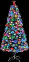 vidaXL - Kunstkerstboom - met - verlichting - 120 - cm - glasvezel - wit - en - blauw