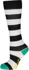 B. Nosy Kids Meisjes Sokken - Kniekousen - Ingebreide strepen - Cheer black/white stripe