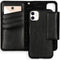 Selencia Hoesje Geschikt voor iPhone 11 Hoesje Met Pasjeshouder - Selencia Surya 2-in-1 Uitneembare Vegan Lederen Bookcase - Zwart