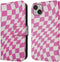 iMoshion Hoesje Geschikt voor iPhone 14 Hoesje Met Pasjeshouder - iMoshion Design Bookcase smartphone - Roze / Retro Pink