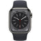 Apple Watch Series 8 - 41mm - Roestvrij staal - Grafiet - GPS + Cellular