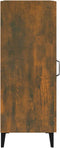 vidaXL - Dressoir - 34,5x34x90 - cm - bewerkt - hout - gerookt - eiken