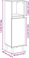 vidaXL - Badkamerkast - 30x30x100 - cm - bewerkt - hout - artisanaal - eikenkleurig