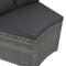 vidaXL - 2-delige - Loungeset - met - kussens - poly - rattan - grijs