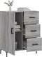 vidaXL - Dressoir - 69,5x34x90 - cm - bewerkt - hout - grijs - sonoma - eikenkleurig