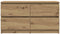 vidaXL - Tv-meubel - 100x35x54 - cm - bewerkt - hout - artisanaal - eikenkleurig