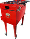 AXI Cooler met Tafelvoetbal Rood - Koeler met wielen - 65L inhoud - Koelbox met aftapkraan
