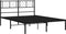 vidaXL - Bedframe - met - hoofdbord - metaal - zwart - 140x200 - cm