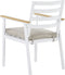 CAVOLI - Tuinstoel set van 4 - Wit/Beige - Aluminium
