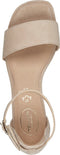 Tamaris COMFORT Essentials - Dames Sandalen - 5 cm Hakhoogte - Beige Suede - Maat 40