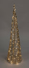 Christmas Decoration LED kegel kerstboom lamp - goud - 60 leds warm wit - H60 - ijzer