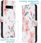 iMoshion Hoesje Geschikt voor Samsung Galaxy S10 Hoesje Met Pasjeshouder - iMoshion Design Softcase Bookcase - Wit / Roze / Blossom Watercolor