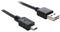 Delock 5m USB 2.0 A - Mini USB m/m - Tot 480 Mbit/s - Zwart