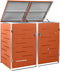 vidaXL - Containerberging - dubbel - 138x77,5x112,5 - cm - roestvrij - staal