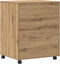 vidaXL - Printerstandaard - met - wielen - Artisan - Eiken - 60x48x74 - cm