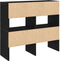 vidaXL - Schoenenrekken - 2 - st - stapelbaar - 89,5x30x40 - cm - zwart - eikenkleurig