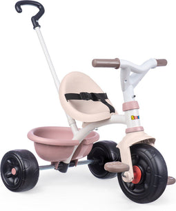 Smoby Be Fun - Driewieler - Verstelbare duwstang en veiligheidsgordel - Roze