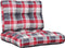 vidaXL - Palletkussens - 2 - st - ruitpatroon - stof - rood