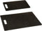Secret de Gourmet keuken snijplanken set - 2x stuks - zwart - 15 x 25 en 27 x 36 cm - kunststof - Broodplanken - Snijplankjes