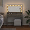 vidaXL - Kaptafel - met - LED - Verlichting - - - Sonoma - Eiken, - 100x41x135 - cm