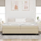 vidaXL - Bedframe - Lichtgroen - Grijs - 200x200 - cm - Corduroy - Stof