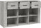 vidaXL - Dressoir - 100x30x59,5 - cm - bewerkt - hout - betongrijs