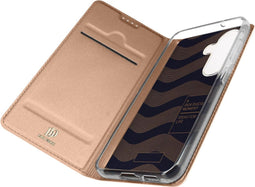 Telefoon hoesje geschikt voor Samsung Galaxy A34 5G - Dux Ducis Skin Pro Book case - Rose Goud