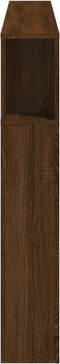 Hoofdeinde met LED 180x18,5x103,5 cm bewerkt hout bruineiken