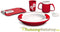 Ornamin Warmhoudbord - 25,5 cm - Antislip - Rood