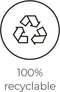 Capi Europe - Bloempot bol Waste Smooth NL - 35x34 - Terrazzo beige - Opening Ø29 - Bloempot voor binnen en buiten - Levenslang garantie - Breukbestendig - 100% Recyclebaar - CO2 Neutraal geproduceerd - KTB932