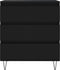 vidaXL - Dressoir - 60x35x70 - cm - bewerkt - hout - zwart