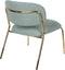 ANLI STYLE LOUNGE CHAIR JOLIEN GOLD/LIGHT GREEN
