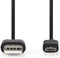 Nedis N CCGP60500BK20 - USB 2.0 Kabel A-Stecker > Micro-B-Stecker - 2 m - Zwart