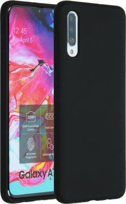 Accezz Samsung Galaxy A70 - Liquid Silicone Backcover - Schokabsorberend - Zwart