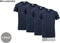 Milanoro - 4-pack extra lange T-shirts - Katoen - Ronde hals - Navy (4-pack)