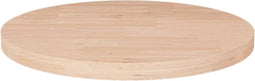 vidaXL - Tafelblad - rond - Ø30x2,5 - cm - onbehandeld - massief - eikenhout