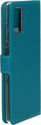 Samsung Galaxy A71 - Wallet Hoesje - Saffiano Motief - Blauw Turquoise