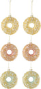 J-Line hanger Donut Pailletten - glas - mix - doos van 6