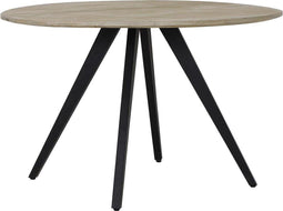 Light & Living Eettafel Magnifera - Hout/Zwart - Ø120cm - Modern,Landelijk