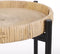 Mica Decorations Kaj - Bijzettafel - H51 x Ø44,5 cm - Rotan - Bruin