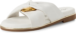 MARCO TOZZI 27133 - Dames Pantoffels - Leer en textiel - Wit - MAAT 38