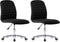 vidaXL - Eetkamerstoelen - 2 - st - stof - zwart