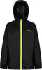 Regatta - Kids Pack It III Opvouwbaar Kinder Regenjack - Zwart - Maat 164