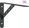 vidaXL - Plankdragers - 4 - st - 30x2,5x15,5 - cm - roestvrijstaal - zwart